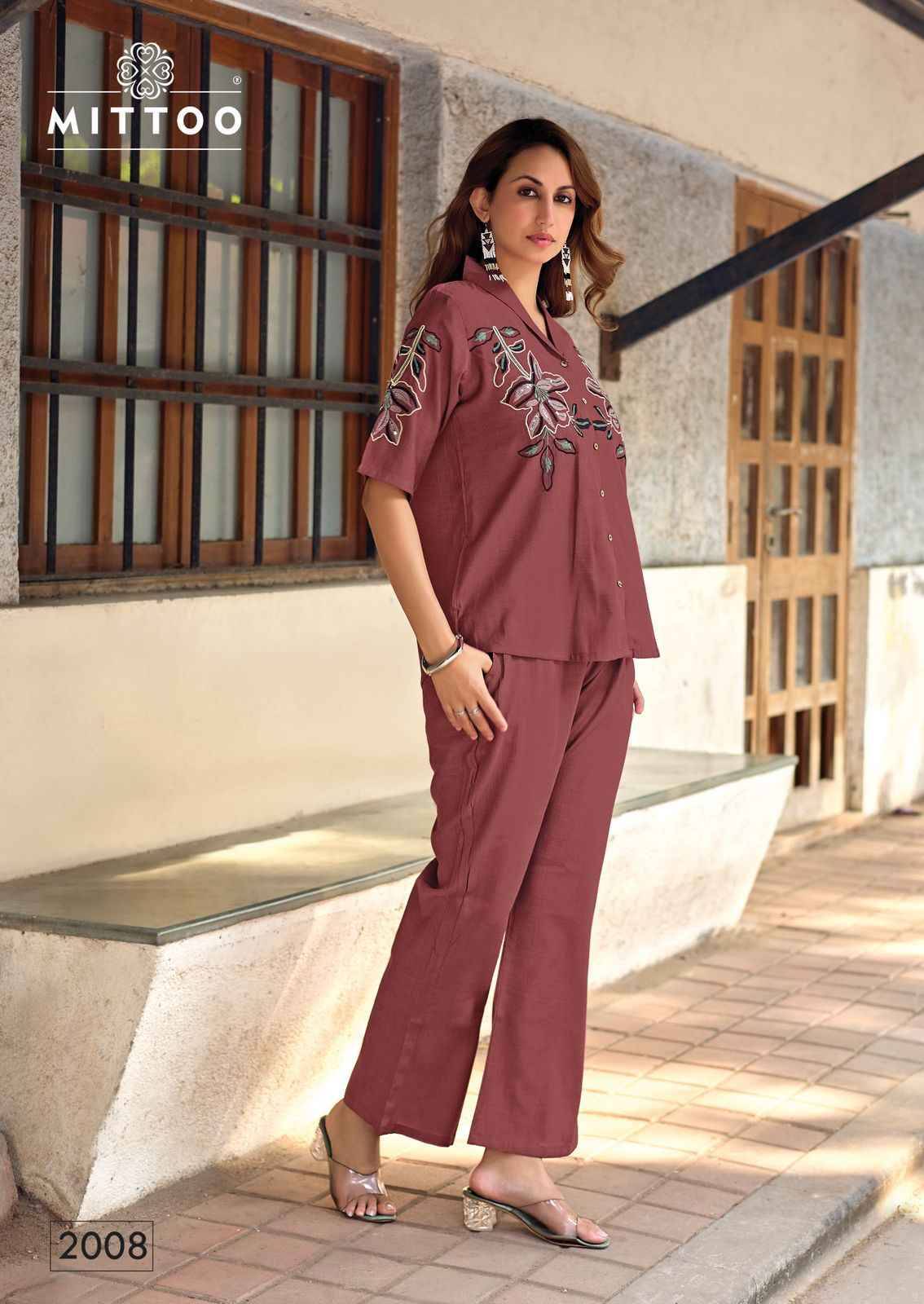 DAIZY VOL 2 By MITTOO 2007 to 2012 Series Designer Collection Viscose Co-ord Set At Wholesale Price